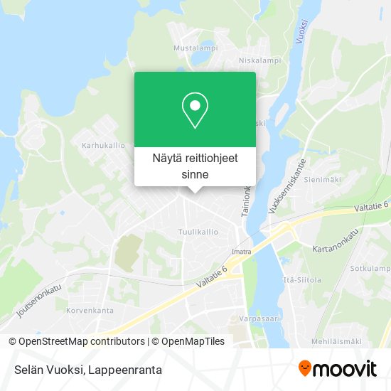 Selän Vuoksi kartta