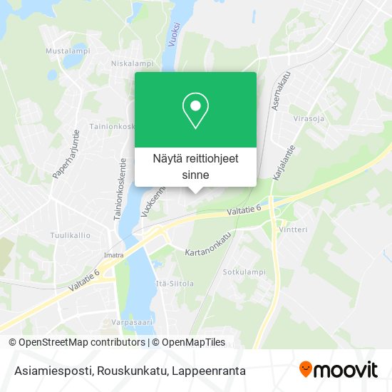 Asiamiesposti, Rouskunkatu kartta