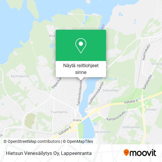 Hietsun Venesäilytys Oy kartta