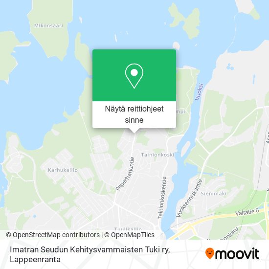 Imatran Seudun Kehitysvammaisten Tuki ry kartta