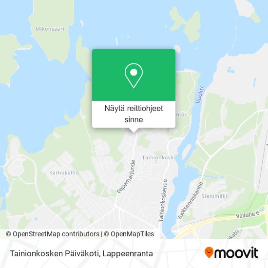 Tainionkosken Päiväkoti kartta