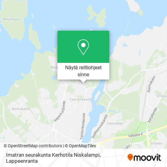 Imatran seurakunta Kerhotila Niskalampi kartta
