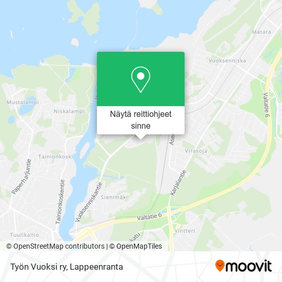 Työn Vuoksi ry kartta