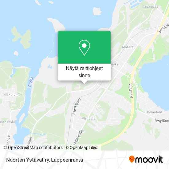 Nuorten Ystävät ry kartta