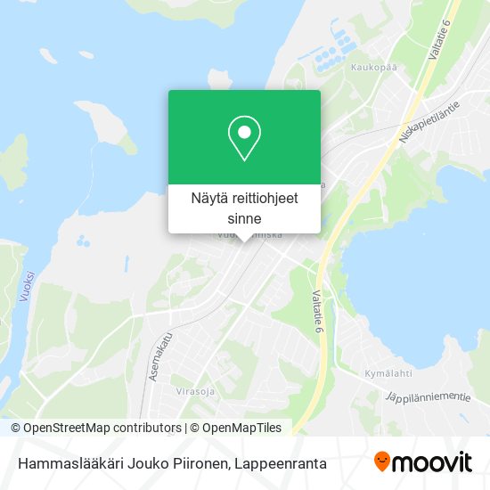 Hammaslääkäri Jouko Piironen kartta