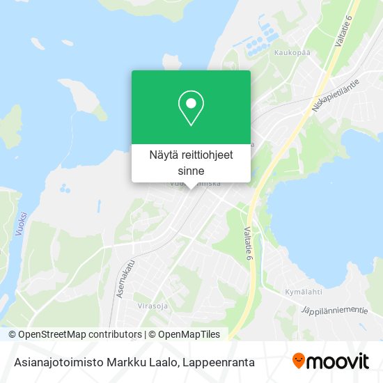 Asianajotoimisto Markku Laalo kartta