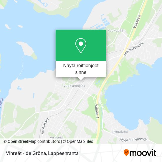 Vihreät - de Gröna kartta