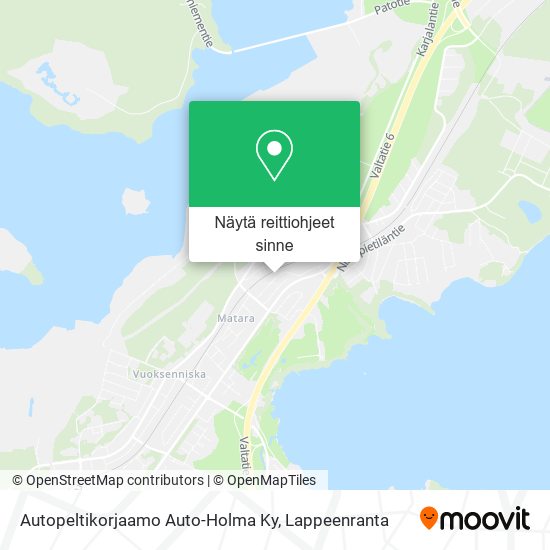 Autopeltikorjaamo Auto-Holma Ky kartta