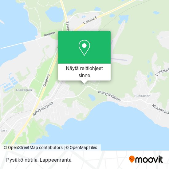 Pysäköintitila kartta