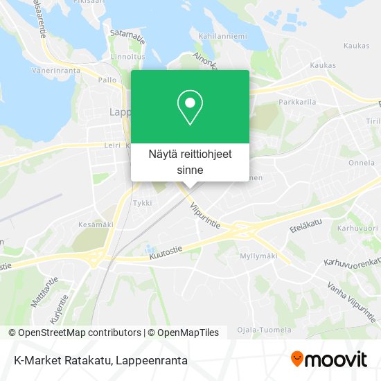 K-Market Ratakatu kartta