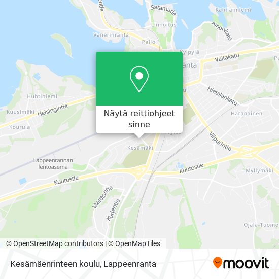 Kesämäenrinteen koulu kartta