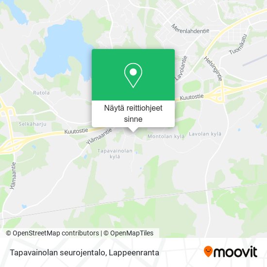 Tapavainolan seurojentalo kartta