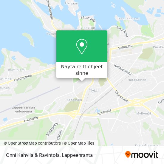 Onni Kahvila & Ravintola kartta
