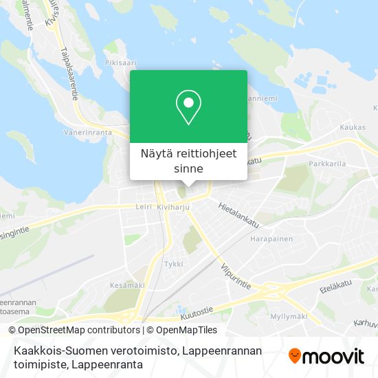 Kaakkois-Suomen  verotoimisto, Lappeenrannan toimipiste kartta