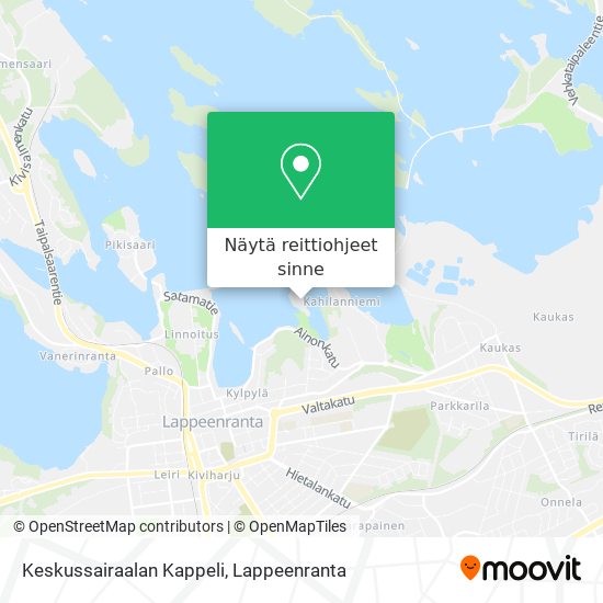 Keskussairaalan Kappeli kartta