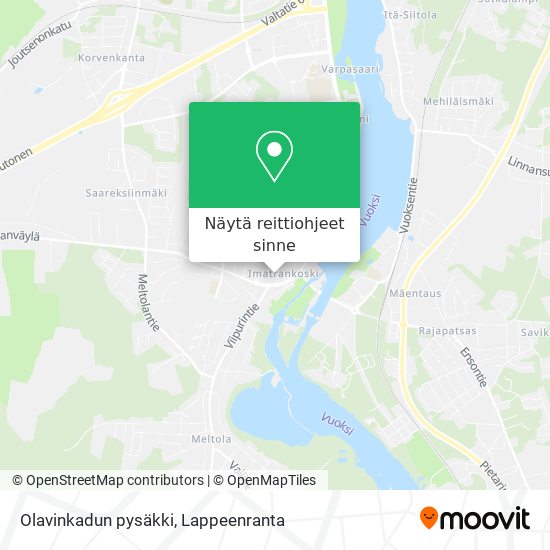 Olavinkadun pysäkki kartta