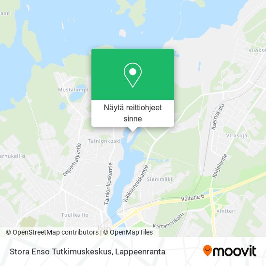 Stora Enso Tutkimuskeskus kartta