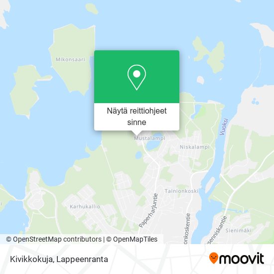 Kivikkokuja kartta