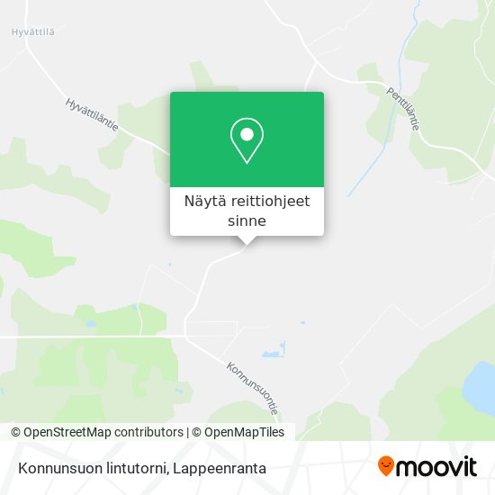 Konnunsuon lintutorni kartta