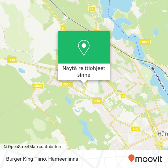 Burger King Tiiriö kartta