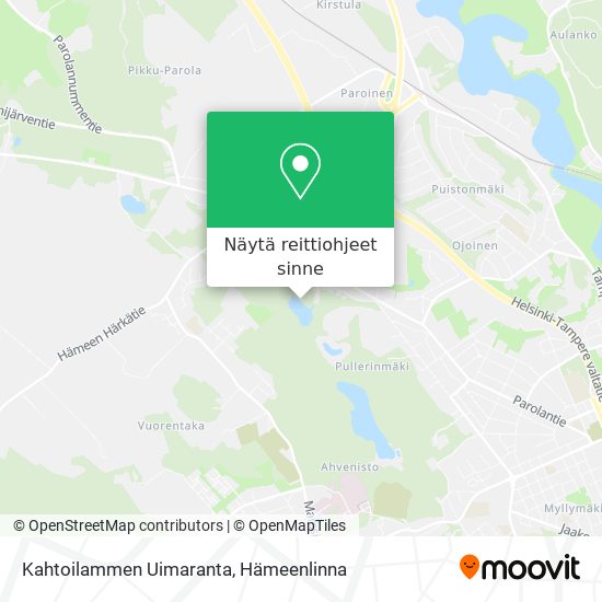 Kahtoilammen Uimaranta kartta