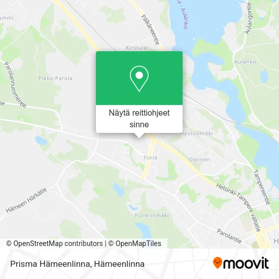 Prisma Hämeenlinna kartta