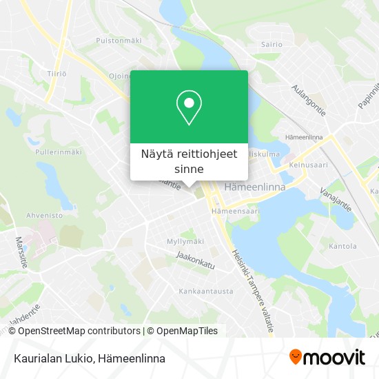 Kaurialan Lukio kartta