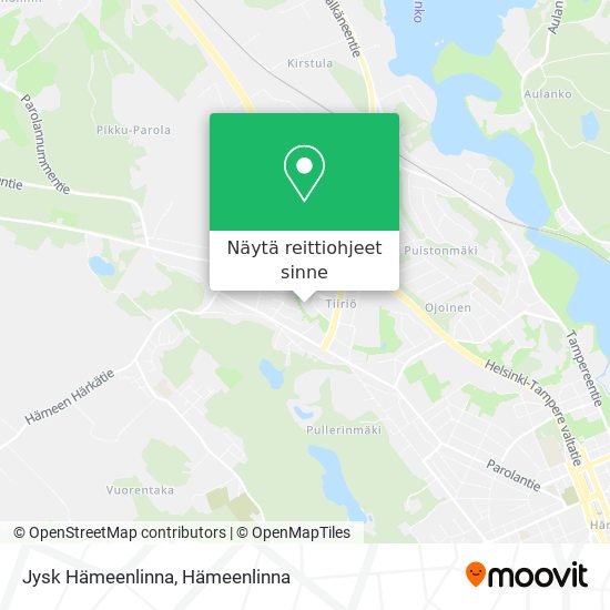 Jysk Hämeenlinna kartta
