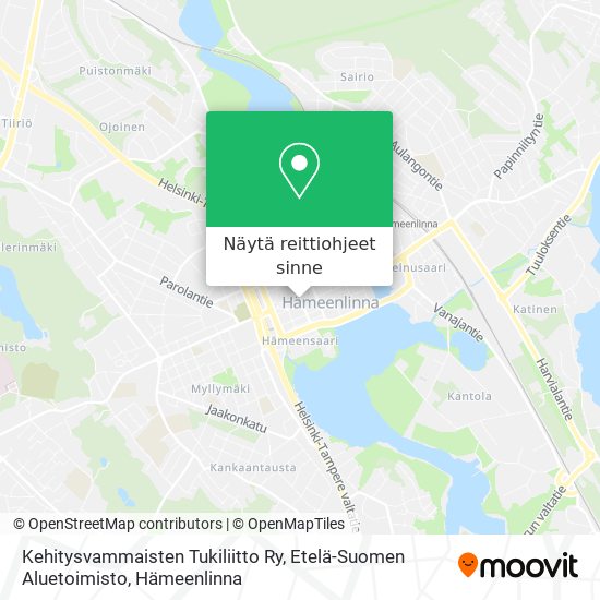 Kehitysvammaisten Tukiliitto Ry, Etelä-Suomen Aluetoimisto kartta