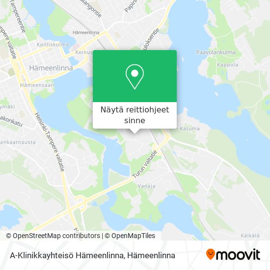 A-Klinikkayhteisö Hämeenlinna kartta
