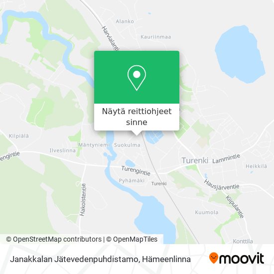 Janakkalan Jätevedenpuhdistamo kartta