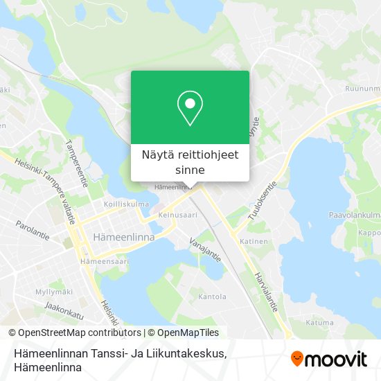 Hämeenlinnan Tanssi- Ja Liikuntakeskus kartta