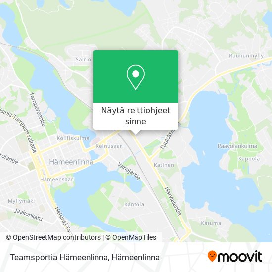 Teamsportia Hämeenlinna kartta