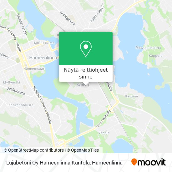 Lujabetoni Oy Hämeenlinna Kantola kartta