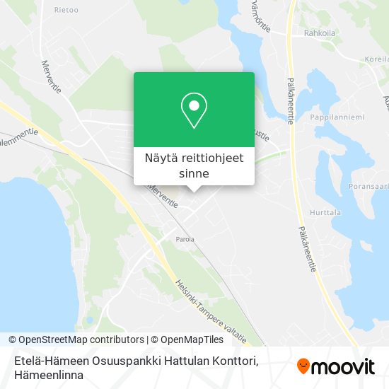 Etelä-Hämeen Osuuspankki Hattulan Konttori kartta