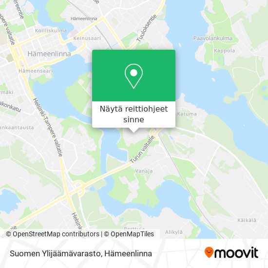 Suomen Ylijäämävarasto kartta