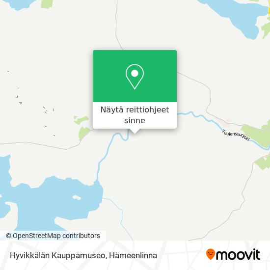 Hyvikkälän Kauppamuseo kartta