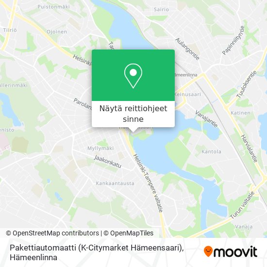 Pakettiautomaatti (K-Citymarket Hämeensaari) kartta