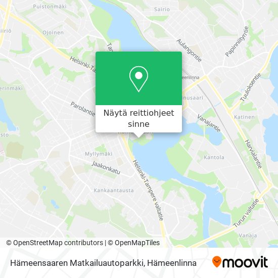 Kuinka päästä kohteeseen Hämeensaaren Matkailuautoparkki paikassa  Hämeenlinna kulkuvälineellä Bussi?