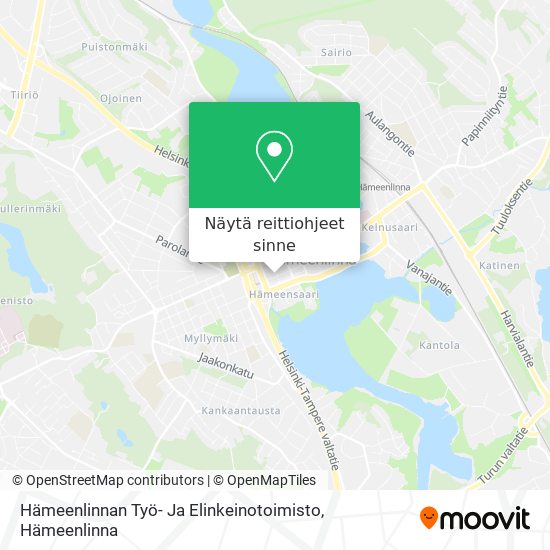 Hämeenlinnan Työ- Ja Elinkeinotoimisto kartta