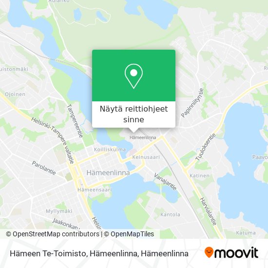Hämeen Te-Toimisto, Hämeenlinna kartta