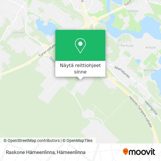 Raskone Hämeenlinna kartta