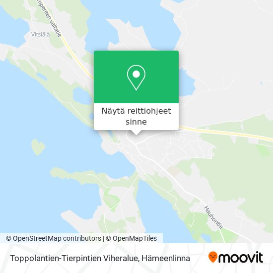 Toppolantien-Tierpintien Viheralue kartta