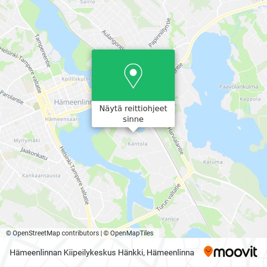 Hämeenlinnan Kiipeilykeskus Hänkki kartta