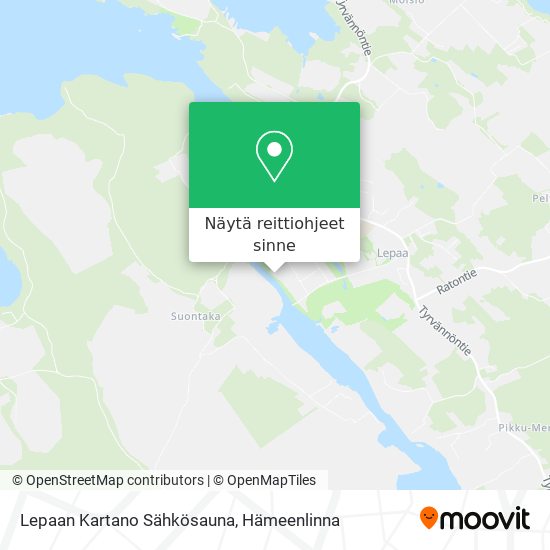 Lepaan Kartano Sähkösauna kartta