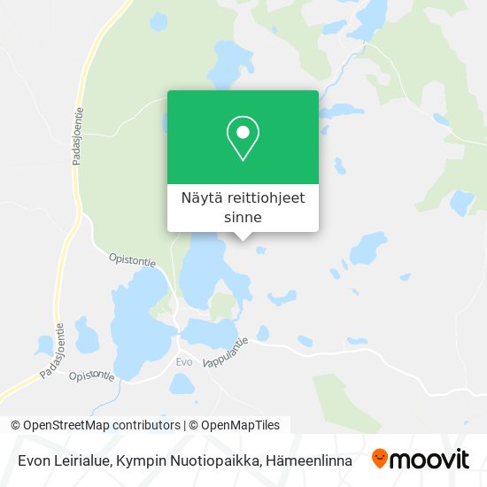 Evon Leirialue, Kympin Nuotiopaikka kartta