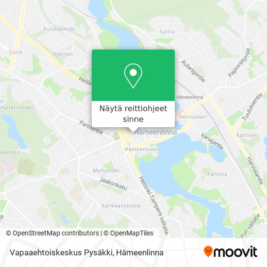 Vapaaehtoiskeskus Pysäkki kartta