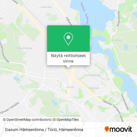 Gasum Hämeenlinna / Tiiriö kartta
