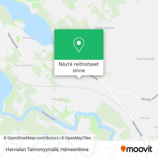 Harvialan Taimimyymälä kartta