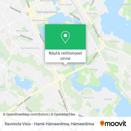Ravintola Visis - Hamk Hämeenlinna kartta
